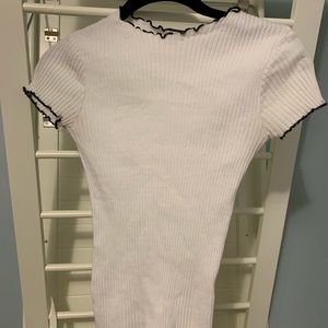 Zara lettuce edge ribbed crop top